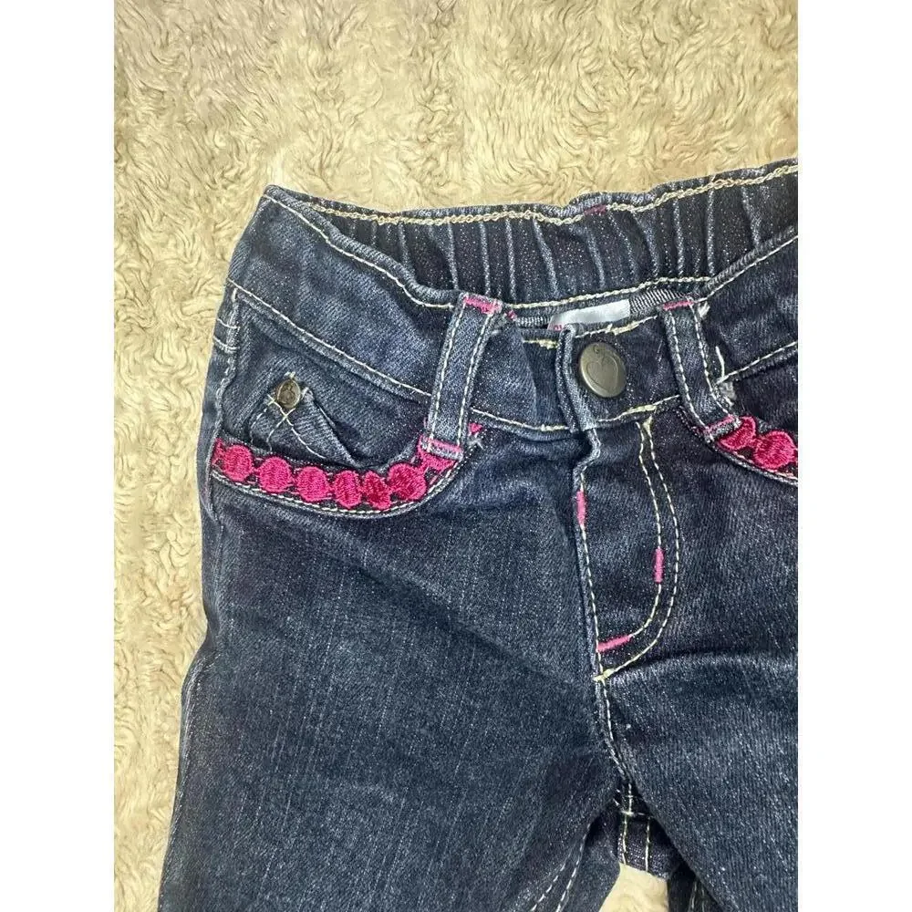 Gymboree pink embroidered jeans Size 6-12 Months